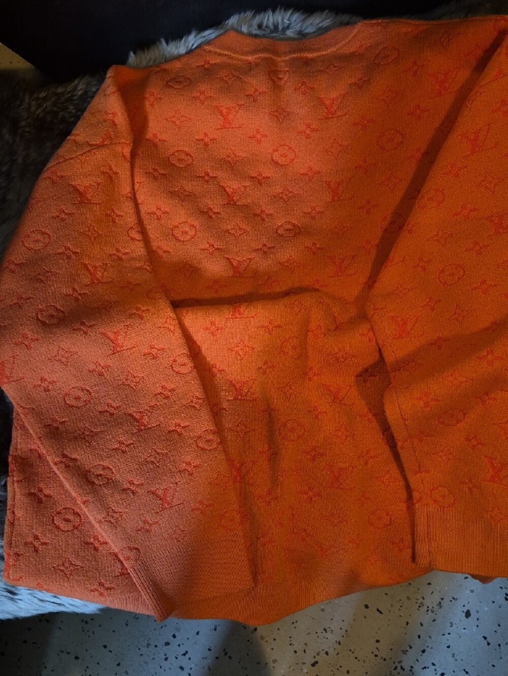 Louis Vuitton Orange Embossed Monogram Sweater - Picture 4 of 4